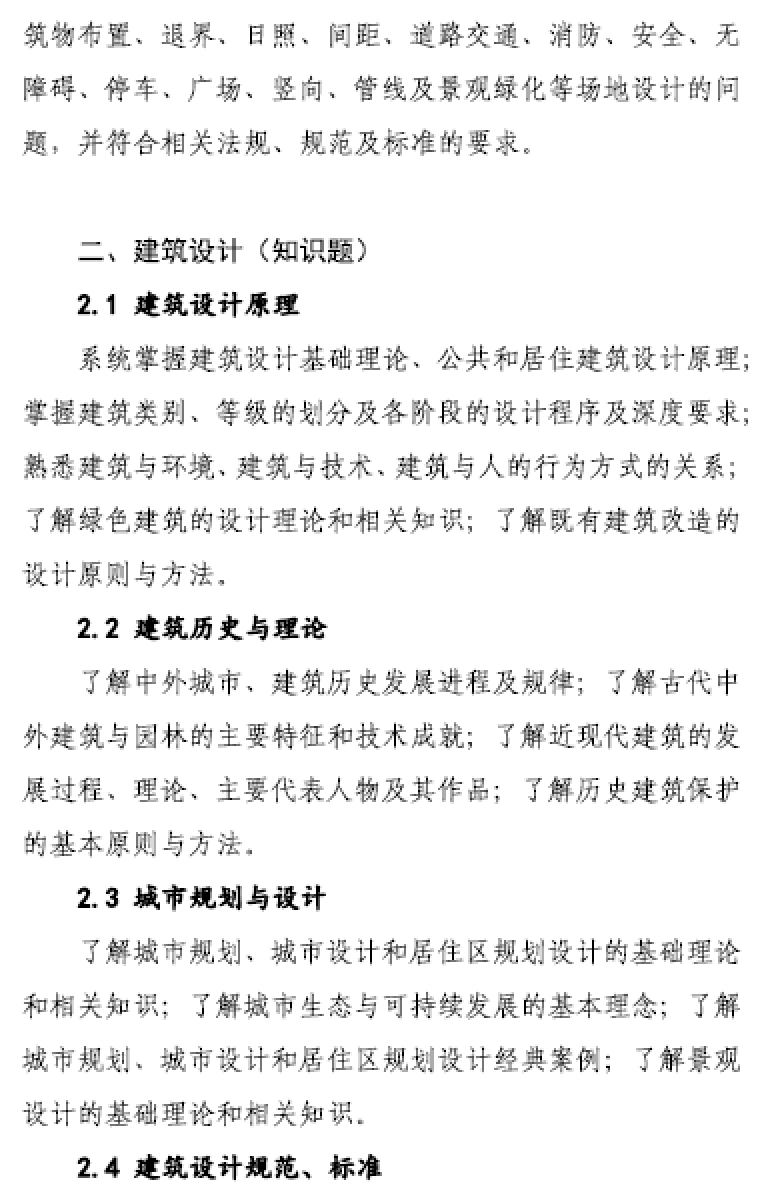 大事件！9門變6門！一級注冊建筑師考試大綱（21版）發(fā)布，2023年執(zhí)行！